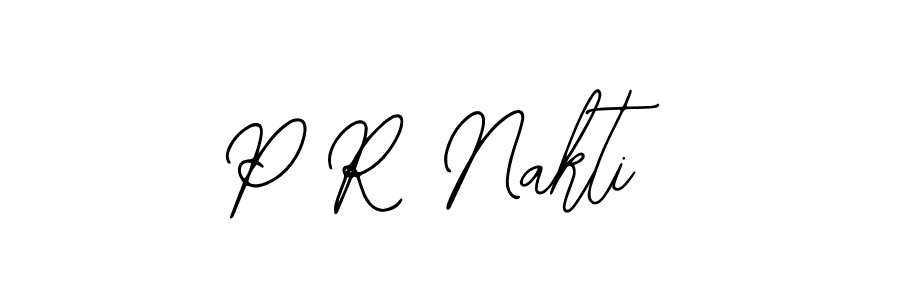 The best way (Bearetta-2O07w) to make a short signature is to pick only two or three words in your name. The name P R Nakti include a total of six letters. For converting this name. P R Nakti signature style 12 images and pictures png