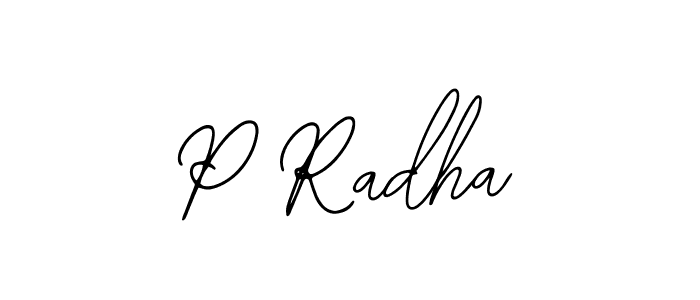 How to make P Radha signature? Bearetta-2O07w is a professional autograph style. Create handwritten signature for P Radha name. P Radha signature style 12 images and pictures png