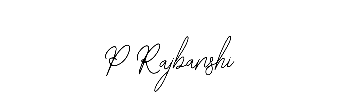Use a signature maker to create a handwritten signature online. With this signature software, you can design (Bearetta-2O07w) your own signature for name P Rajbanshi. P Rajbanshi signature style 12 images and pictures png