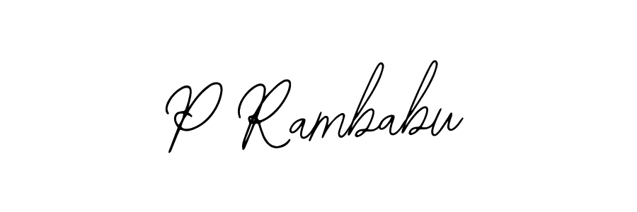 Also we have P Rambabu name is the best signature style. Create professional handwritten signature collection using Bearetta-2O07w autograph style. P Rambabu signature style 12 images and pictures png