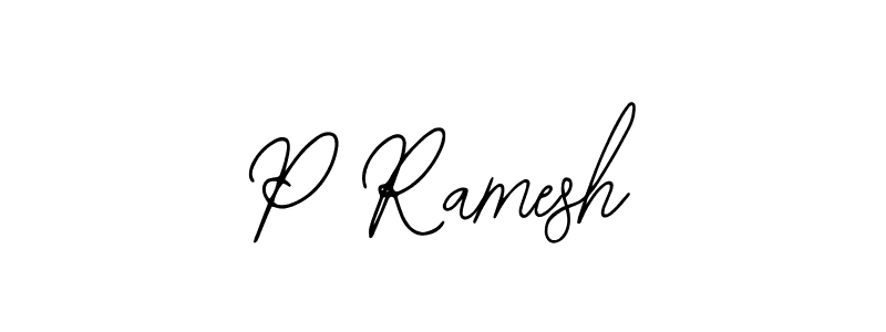 The best way (Bearetta-2O07w) to make a short signature is to pick only two or three words in your name. The name P Ramesh include a total of six letters. For converting this name. P Ramesh signature style 12 images and pictures png