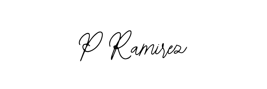 Design your own signature with our free online signature maker. With this signature software, you can create a handwritten (Bearetta-2O07w) signature for name P Ramirez. P Ramirez signature style 12 images and pictures png