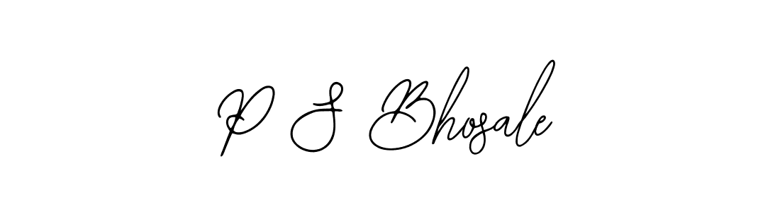 Create a beautiful signature design for name P S Bhosale. With this signature (Bearetta-2O07w) fonts, you can make a handwritten signature for free. P S Bhosale signature style 12 images and pictures png