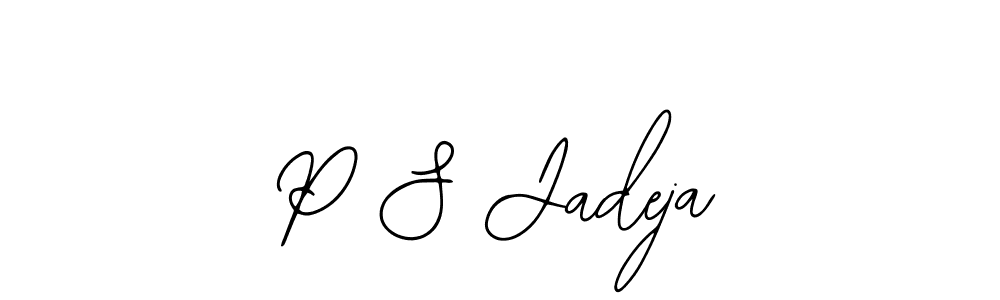 Make a beautiful signature design for name P S Jadeja. With this signature (Bearetta-2O07w) style, you can create a handwritten signature for free. P S Jadeja signature style 12 images and pictures png