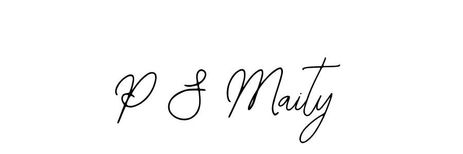 How to make P S Maity signature? Bearetta-2O07w is a professional autograph style. Create handwritten signature for P S Maity name. P S Maity signature style 12 images and pictures png