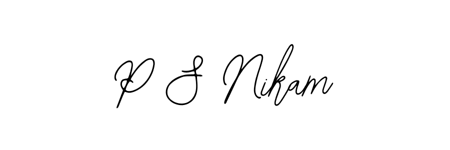 P S Nikam stylish signature style. Best Handwritten Sign (Bearetta-2O07w) for my name. Handwritten Signature Collection Ideas for my name P S Nikam. P S Nikam signature style 12 images and pictures png