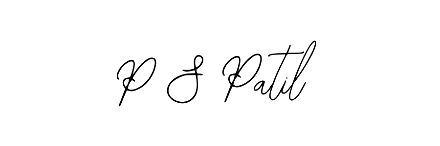 Use a signature maker to create a handwritten signature online. With this signature software, you can design (Bearetta-2O07w) your own signature for name P S Patil. P S Patil signature style 12 images and pictures png