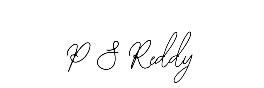 if you are searching for the best signature style for your name P S Reddy. so please give up your signature search. here we have designed multiple signature styles  using Bearetta-2O07w. P S Reddy signature style 12 images and pictures png