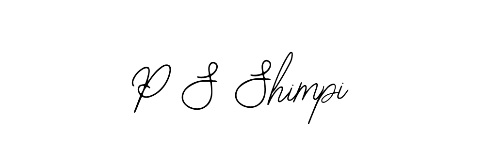 P S Shimpi stylish signature style. Best Handwritten Sign (Bearetta-2O07w) for my name. Handwritten Signature Collection Ideas for my name P S Shimpi. P S Shimpi signature style 12 images and pictures png