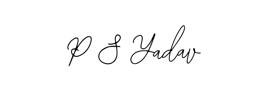 if you are searching for the best signature style for your name P S Yadav. so please give up your signature search. here we have designed multiple signature styles  using Bearetta-2O07w. P S Yadav signature style 12 images and pictures png