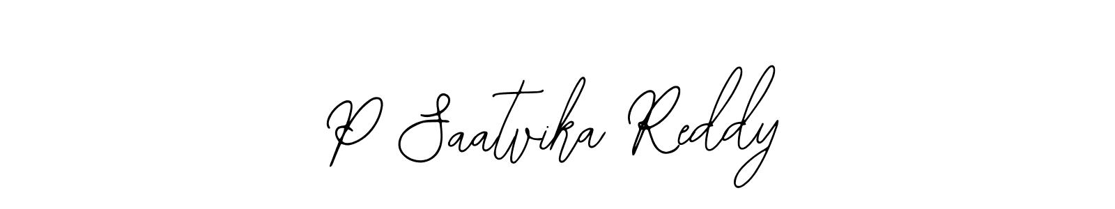 How to make P Saatvika Reddy name signature. Use Bearetta-2O07w style for creating short signs online. This is the latest handwritten sign. P Saatvika Reddy signature style 12 images and pictures png