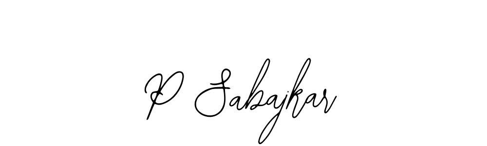 Also You can easily find your signature by using the search form. We will create P Sabajkar name handwritten signature images for you free of cost using Bearetta-2O07w sign style. P Sabajkar signature style 12 images and pictures png