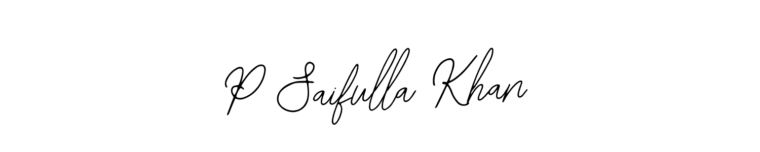 How to Draw P Saifulla Khan signature style? Bearetta-2O07w is a latest design signature styles for name P Saifulla Khan. P Saifulla Khan signature style 12 images and pictures png