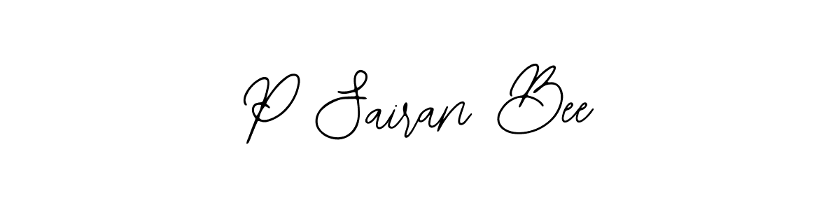 if you are searching for the best signature style for your name P Sairan Bee. so please give up your signature search. here we have designed multiple signature styles  using Bearetta-2O07w. P Sairan Bee signature style 12 images and pictures png