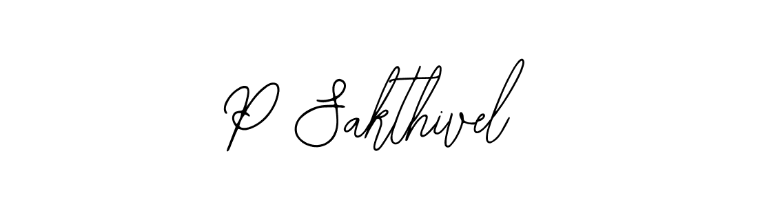 Design your own signature with our free online signature maker. With this signature software, you can create a handwritten (Bearetta-2O07w) signature for name P Sakthivel. P Sakthivel signature style 12 images and pictures png