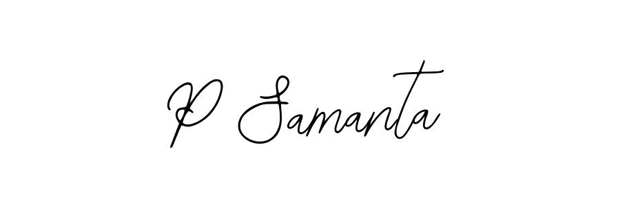 Make a beautiful signature design for name P Samanta. With this signature (Bearetta-2O07w) style, you can create a handwritten signature for free. P Samanta signature style 12 images and pictures png