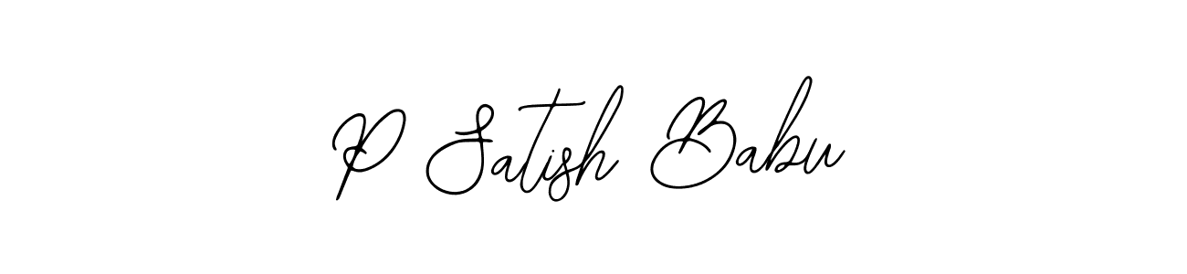 The best way (Bearetta-2O07w) to make a short signature is to pick only two or three words in your name. The name P Satish Babu include a total of six letters. For converting this name. P Satish Babu signature style 12 images and pictures png