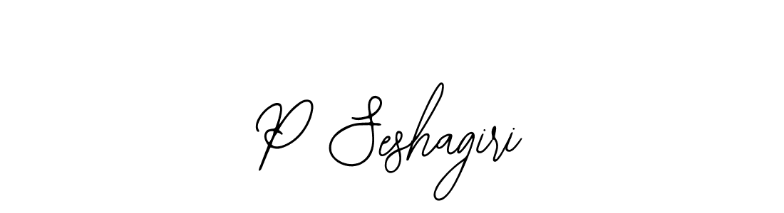 How to make P Seshagiri name signature. Use Bearetta-2O07w style for creating short signs online. This is the latest handwritten sign. P Seshagiri signature style 12 images and pictures png