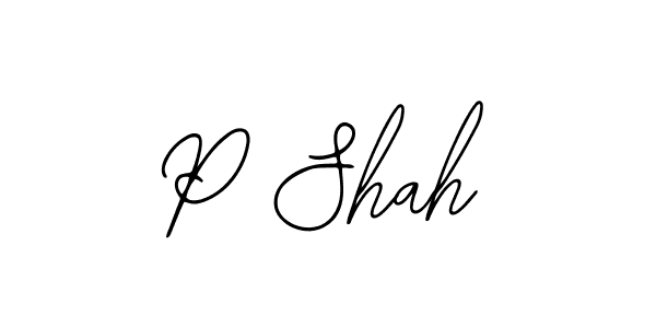 Use a signature maker to create a handwritten signature online. With this signature software, you can design (Bearetta-2O07w) your own signature for name P Shah. P Shah signature style 12 images and pictures png