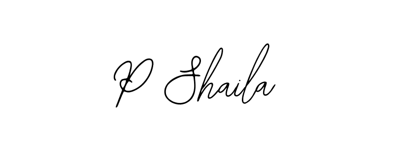 The best way (Bearetta-2O07w) to make a short signature is to pick only two or three words in your name. The name P Shaila include a total of six letters. For converting this name. P Shaila signature style 12 images and pictures png