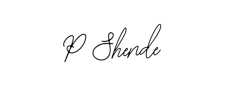 Also You can easily find your signature by using the search form. We will create P Shende name handwritten signature images for you free of cost using Bearetta-2O07w sign style. P Shende signature style 12 images and pictures png