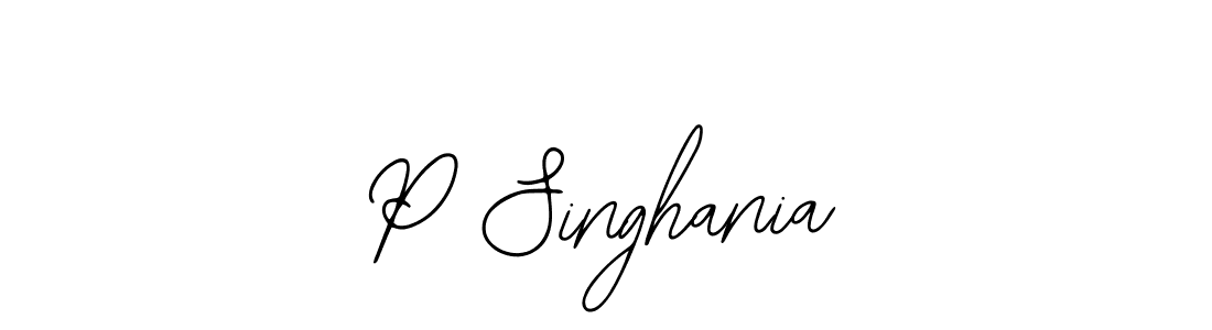 if you are searching for the best signature style for your name P Singhania. so please give up your signature search. here we have designed multiple signature styles  using Bearetta-2O07w. P Singhania signature style 12 images and pictures png