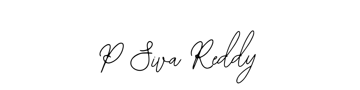 Design your own signature with our free online signature maker. With this signature software, you can create a handwritten (Bearetta-2O07w) signature for name P Siva Reddy. P Siva Reddy signature style 12 images and pictures png