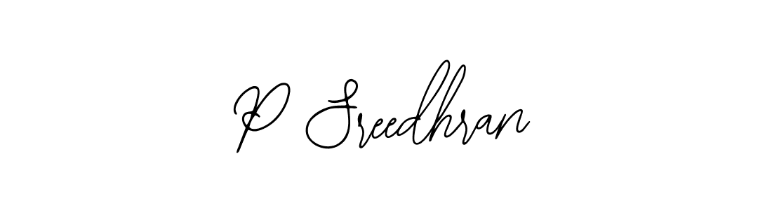 The best way (Bearetta-2O07w) to make a short signature is to pick only two or three words in your name. The name P Sreedhran include a total of six letters. For converting this name. P Sreedhran signature style 12 images and pictures png