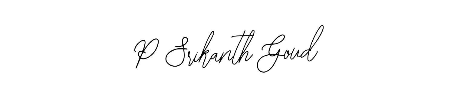 Create a beautiful signature design for name P Srikanth Goud. With this signature (Bearetta-2O07w) fonts, you can make a handwritten signature for free. P Srikanth Goud signature style 12 images and pictures png