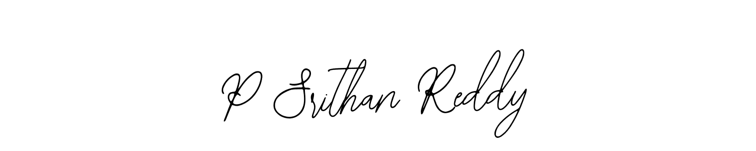 Design your own signature with our free online signature maker. With this signature software, you can create a handwritten (Bearetta-2O07w) signature for name P Srithan Reddy. P Srithan Reddy signature style 12 images and pictures png