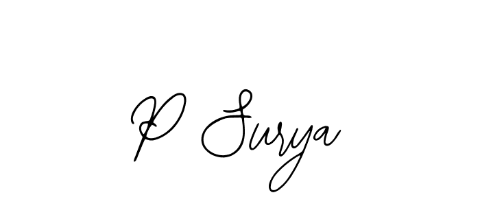 Make a beautiful signature design for name P Surya. With this signature (Bearetta-2O07w) style, you can create a handwritten signature for free. P Surya signature style 12 images and pictures png