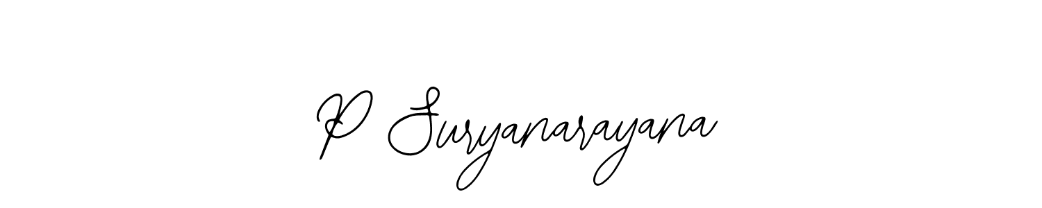 How to Draw P Suryanarayana signature style? Bearetta-2O07w is a latest design signature styles for name P Suryanarayana. P Suryanarayana signature style 12 images and pictures png