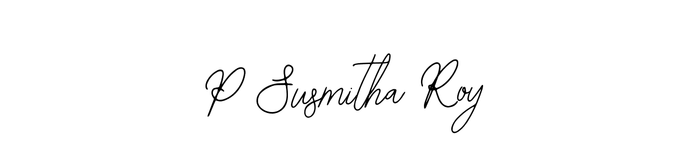 Also You can easily find your signature by using the search form. We will create P Susmitha Roy name handwritten signature images for you free of cost using Bearetta-2O07w sign style. P Susmitha Roy signature style 12 images and pictures png