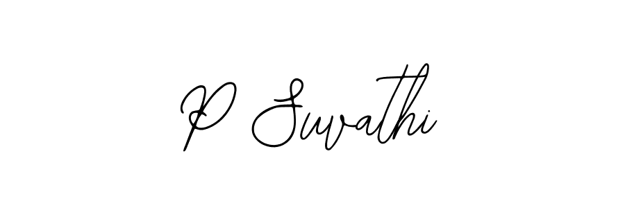 Make a beautiful signature design for name P Suvathi. Use this online signature maker to create a handwritten signature for free. P Suvathi signature style 12 images and pictures png