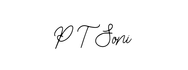 Use a signature maker to create a handwritten signature online. With this signature software, you can design (Bearetta-2O07w) your own signature for name P T Soni. P T Soni signature style 12 images and pictures png