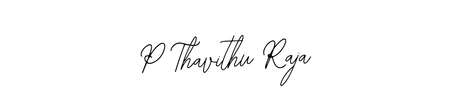 Make a beautiful signature design for name P Thavithu Raja. With this signature (Bearetta-2O07w) style, you can create a handwritten signature for free. P Thavithu Raja signature style 12 images and pictures png