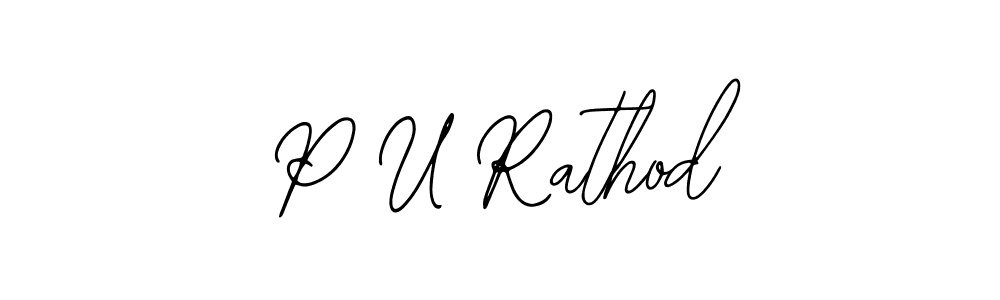 Bearetta-2O07w is a professional signature style that is perfect for those who want to add a touch of class to their signature. It is also a great choice for those who want to make their signature more unique. Get P U Rathod name to fancy signature for free. P U Rathod signature style 12 images and pictures png