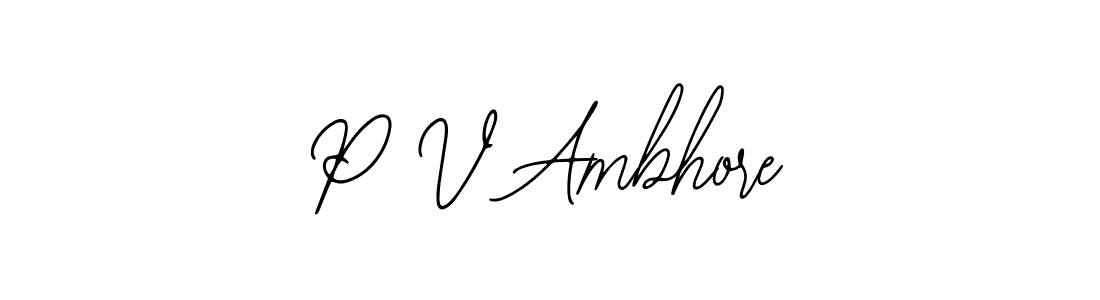 How to Draw P V Ambhore signature style? Bearetta-2O07w is a latest design signature styles for name P V Ambhore. P V Ambhore signature style 12 images and pictures png