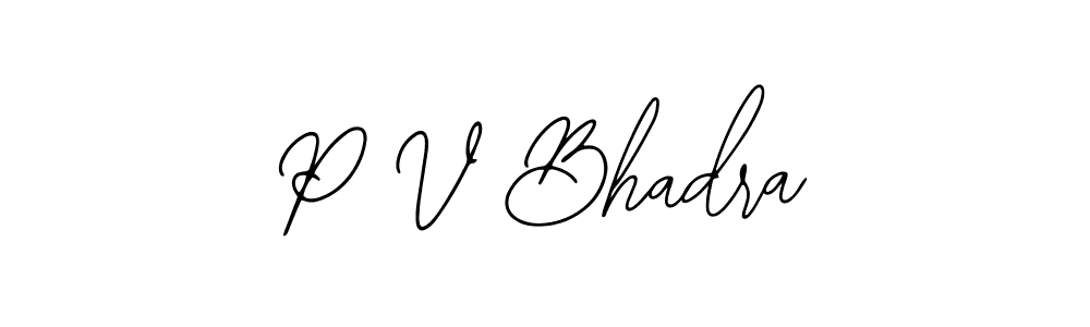 Bearetta-2O07w is a professional signature style that is perfect for those who want to add a touch of class to their signature. It is also a great choice for those who want to make their signature more unique. Get P V Bhadra name to fancy signature for free. P V Bhadra signature style 12 images and pictures png
