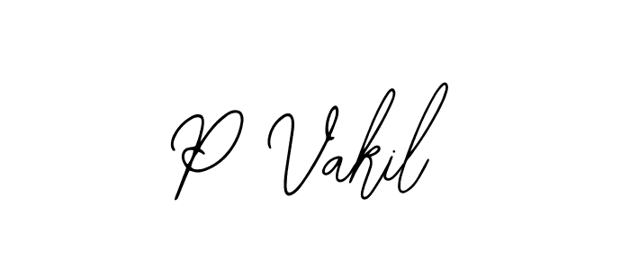 Make a beautiful signature design for name P Vakil. Use this online signature maker to create a handwritten signature for free. P Vakil signature style 12 images and pictures png