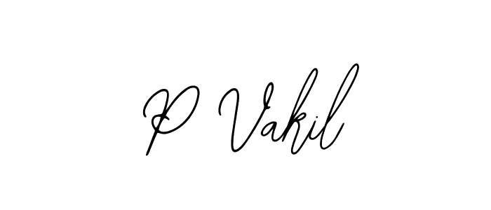 How to Draw P Vakil signature style? Bearetta-2O07w is a latest design signature styles for name P Vakil. P Vakil signature style 12 images and pictures png