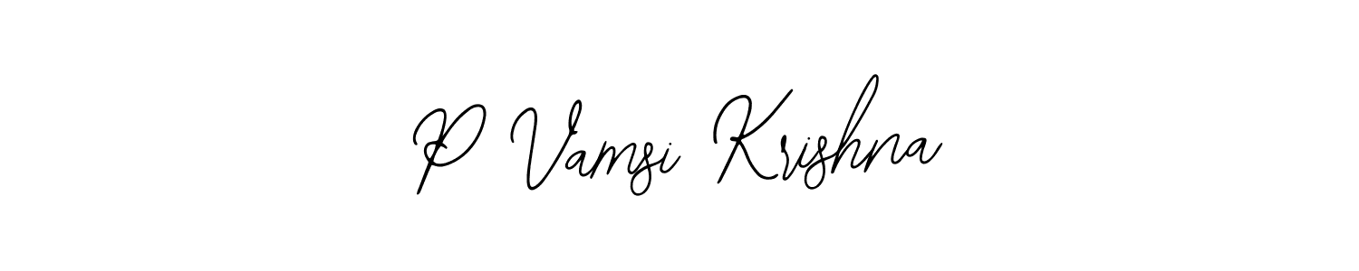 Bearetta-2O07w is a professional signature style that is perfect for those who want to add a touch of class to their signature. It is also a great choice for those who want to make their signature more unique. Get P Vamsi Krishna name to fancy signature for free. P Vamsi Krishna signature style 12 images and pictures png
