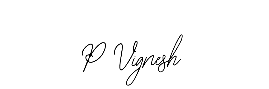 P Vignesh stylish signature style. Best Handwritten Sign (Bearetta-2O07w) for my name. Handwritten Signature Collection Ideas for my name P Vignesh. P Vignesh signature style 12 images and pictures png