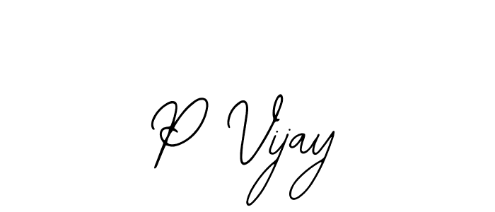 Make a beautiful signature design for name P Vijay. Use this online signature maker to create a handwritten signature for free. P Vijay signature style 12 images and pictures png