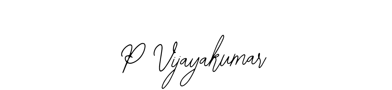 Design your own signature with our free online signature maker. With this signature software, you can create a handwritten (Bearetta-2O07w) signature for name P Vijayakumar. P Vijayakumar signature style 12 images and pictures png
