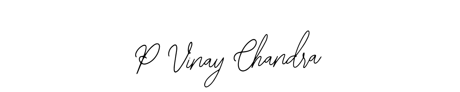 Design your own signature with our free online signature maker. With this signature software, you can create a handwritten (Bearetta-2O07w) signature for name P Vinay Chandra. P Vinay Chandra signature style 12 images and pictures png