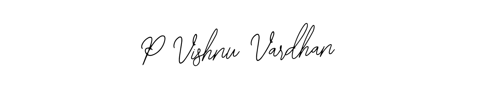 Also we have P Vishnu Vardhan name is the best signature style. Create professional handwritten signature collection using Bearetta-2O07w autograph style. P Vishnu Vardhan signature style 12 images and pictures png