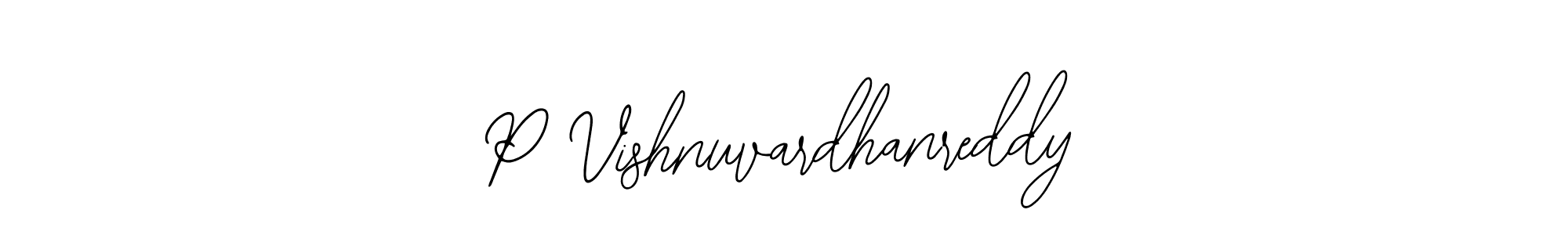 Design your own signature with our free online signature maker. With this signature software, you can create a handwritten (Bearetta-2O07w) signature for name P Vishnuvardhanreddy. P Vishnuvardhanreddy signature style 12 images and pictures png