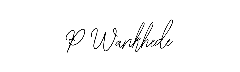 How to make P Wankhede signature? Bearetta-2O07w is a professional autograph style. Create handwritten signature for P Wankhede name. P Wankhede signature style 12 images and pictures png