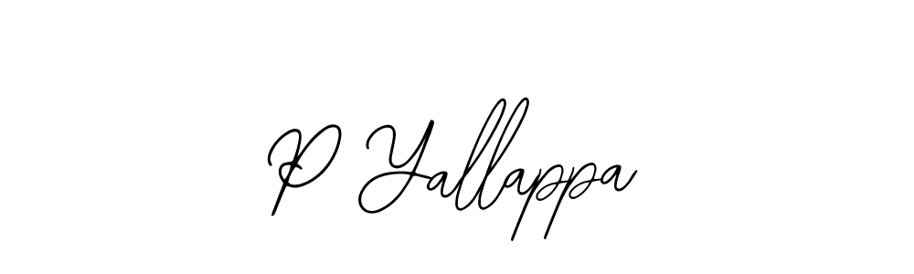 How to make P Yallappa name signature. Use Bearetta-2O07w style for creating short signs online. This is the latest handwritten sign. P Yallappa signature style 12 images and pictures png